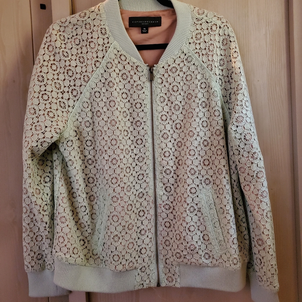 Victoria Beckham Target Jacket Mint Green XL